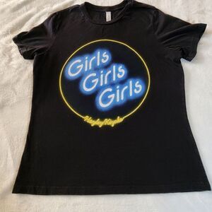 Bella Canvas Haylee Kiyoko Girls Girls Girls Neon Black Tshirt Size Medium